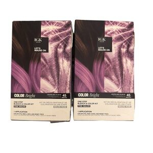 IGK Color Bright Pink Mauve 1 Step Bleach & Color Kit (2 pack)